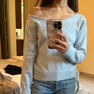 About Us light blue sweater sz XS purchased from Revolve.